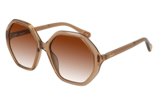 Шестиугольные солнцезащитные очки Chloé с градиентными линзами